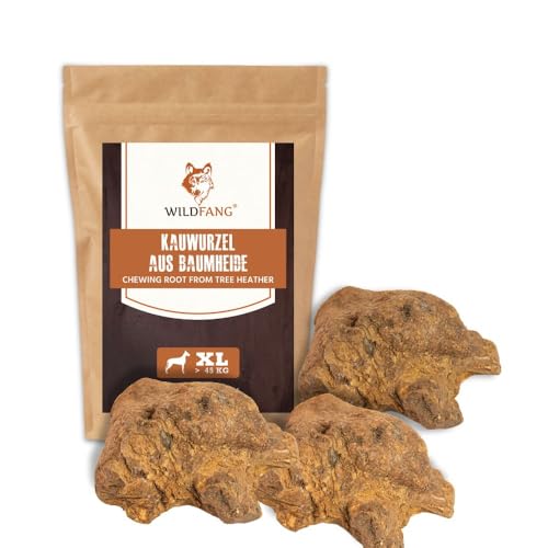 Wildfang® Kauwurzel aus der Baumheide für Hunde, Robustes und Langlebige Kauwurzel Hund, Splitterarmes Kauholz als Hundespielzeug für optimale Zahnpflege für Hunde und Welpen von Wildfang