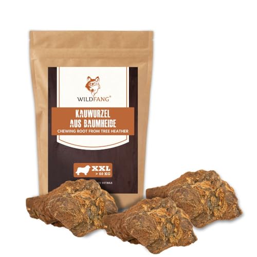Wildfang® Kauwurzel aus der Baumheide für Hunde, Robustes und Langlebige Kauwurzel Hund, Splitterarmes Kauholz als Hundespielzeug für optimale Zahnpflege für Hunde und Welpen von Wildfang