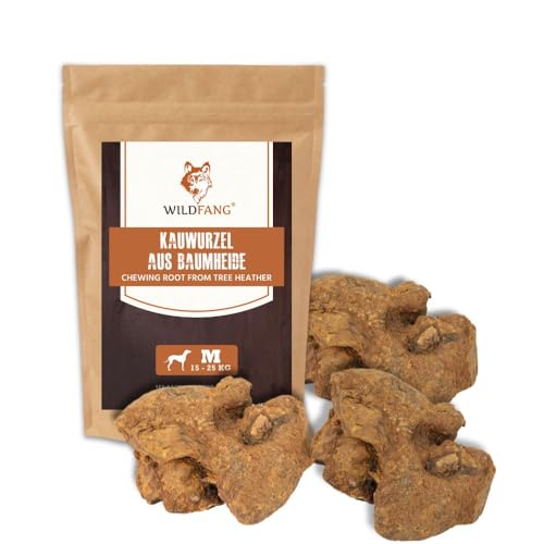 Wildfang® Kauwurzel aus der Baumheide für Hunde, Robustes und Langlebige Kauwurzel Hund, Splitterarmes Kauholz als Hundespielzeug für optimale Zahnpflege für Hunde und Welpen… (3 x M) von Wildfang