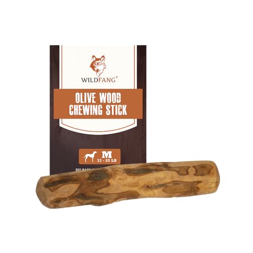 Wildfang® Olivenholz Kauholz für Hunde | Holzknochen Olivenholz | natürliches Kauspielzeug aus Olivenholz für Hunde | Zahnpflege | langlebiges Spielzeug für Hunde - L (221-450g) für Hunde ab 25 kg von Wildfang