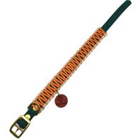 Wildfang Hundehalsband "Waldgeflüster" aus Biothane mit Paracord creme/ türkis M von Wildfang