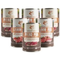 Wildfang Nassfutter Mix 6 x 400g - BARF Qualität Wildfang Nassfutter Mix 6 x 400g - BARF Qualität von Wildfang