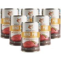 Wildfang Premium Nassfutter Rind pur – getreidefrei, 70% Fleisch, B.A.R.F.-Qualität 6x800 g von Wildfang