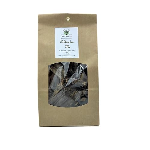 Wildleben Rehknochen-Mix, natürlicher Kausnack für Hunde,100% ohne Zusatzstoffe, 150g von Wildleben