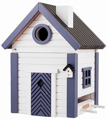 Wildlife Garden - Nistkasten und Futterhaus - Multiholk Seeschuppen - wetterbeständiges Holz - blau - weiß - 185 x 194 x 247 mm Wildlife Garden - Nistkasten und Futterhaus - Multiholk Seeschuppen - wetterbeständiges Holz - blau - weiß - 185 x 194 x 247 mm von Wildlife Garden