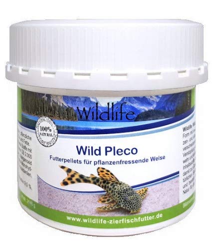 WILDLIFE Wild Pleco Natürliche Futterpellets für Pflanzenfressende Welse, 140 g von WILDLIFE