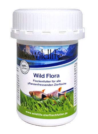 WILDLIFE Wild Flora Flockenfutter für alle pflanzenfressenden Zierfische, 10 g von WILDLIFE