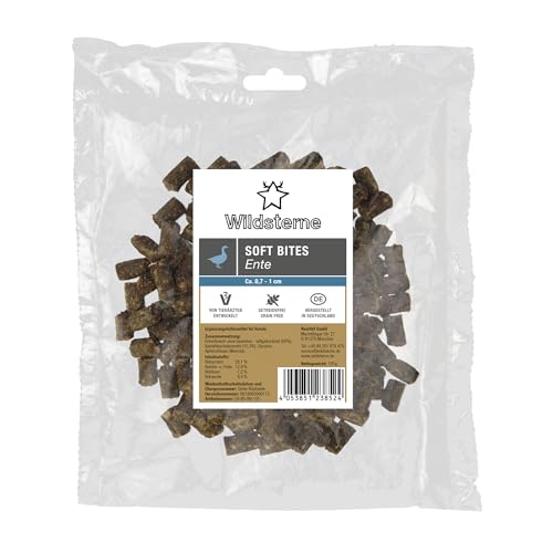 Soft Bites Ente 125 g | 69% Fleisch ohne Innereien | Monoprotein Ente| getreidefrei mit Kartoffel | Zutaten aus der EU | ohne Zusatzstoffe | hypoallergen | für Allergiker | Belohnung beim Training Soft Bites Ente 125 g | 69% Fleisch ohne Innereien | Monoprotein Ente| getreidefrei mit Kartoffel | Zutaten aus der EU | ohne Zusatzstoffe | hypoallergen | für Allergiker | Belohnung beim Training von Wildsterne
