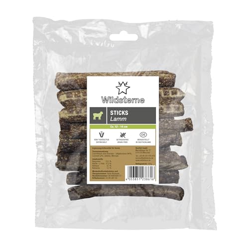 Sticks Lamm 125 g | 96% Fleisch ohne Innereien | Monoprotein Lamm| getreidefrei | natürliche Hundeleckerlies | Zutaten aus der EU | ohne Zusatzstoffe | hypoallergen | für Allergiker | fleischig Sticks Lamm 125 g | 96% Fleisch ohne Innereien | Monoprotein Lamm| getreidefrei | natürliche Hundeleckerlies | Zutaten aus der EU | ohne Zusatzstoffe | hypoallergen | für Allergiker | fleischig von Wildsterne