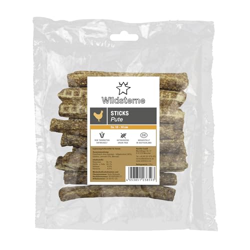 Sticks Pute 125 g | 96% Fleisch ohne Innereien | Monoprotein Puten| getreidefrei | natürliche Hundeleckerlies | Zutaten aus der EU | ohne Zusatzstoffe | hypoallergen | für Allergiker Sticks Pute 125 g | 96% Fleisch ohne Innereien | Monoprotein Puten| getreidefrei | natürliche Hundeleckerlies | Zutaten aus der EU | ohne Zusatzstoffe | hypoallergen | für Allergiker von Wildsterne