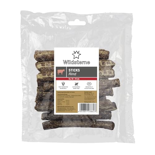 Sticks Rind 125 g | 96% Fleisch ohne Innereien | Monoprotein Rind| getreidefrei | natürliche Hundeleckerlies | Zutaten aus der EU | ohne Zusatzstoffe | hypoallergen | für Allergiker | fleischig Sticks Rind 125 g | 96% Fleisch ohne Innereien | Monoprotein Rind| getreidefrei | natürliche Hundeleckerlies | Zutaten aus der EU | ohne Zusatzstoffe | hypoallergen | für Allergiker | fleischig von Wildsterne