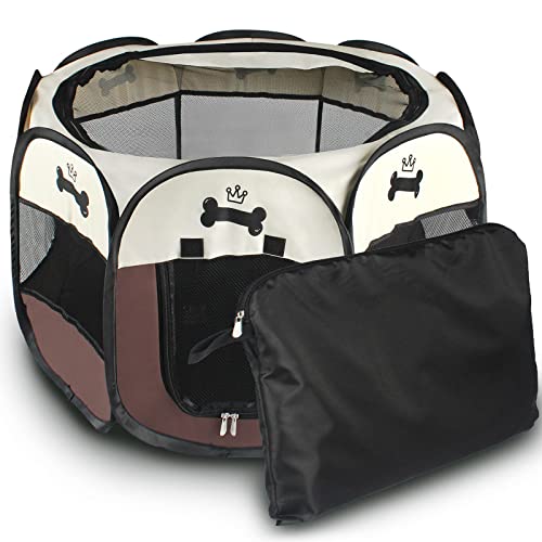 Katzen Laufstall Indoor Haustier Zelt Atmungsaktiv Mesh Laufstall Hundehaus Outdoor Welpen Anti-Bisszaun Faltbares kleines Hundezelt Hundezelt für kleine Hunde Outdoor Camping Indoor von Wilgure