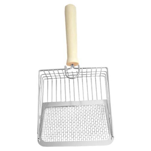 Wilgure Extra Breites Edelstahlkatzen Abfall Scooper Multi Use Design Für Schnelle Sand Sieben Und Klumpen Entfernen Effizienter Schaufelkatzen Abfall Sifter von Wilgure