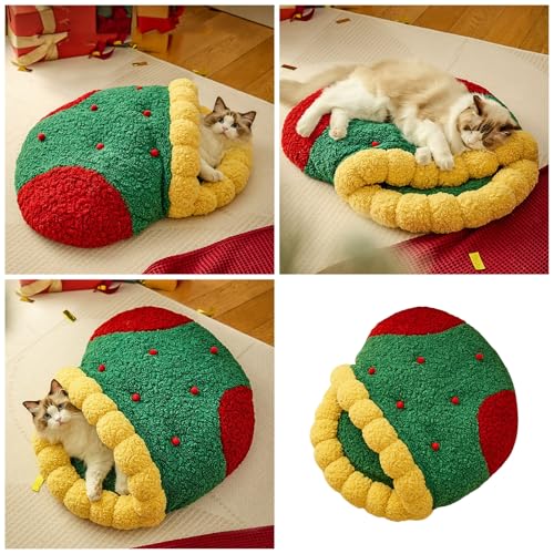 Wilgure Hund Welpen Cartoon Höhle Bett Weihnachten Socken Form Höhle Für Kleine Bis Große Haustier Kreative Haustier Bett Nest von Wilgure