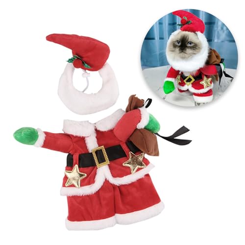 Wilgure Weihnachtshundkostüm Und Set Für Alle Größe Katzen Dog Festival Dressing Anzug Party Outfit Cosplay Accessoire Wilgure Weihnachtshundkostüm Und Set Für Alle Größe Katzen Dog Festival Dressing Anzug Party Outfit Cosplay Accessoire von Wilgure