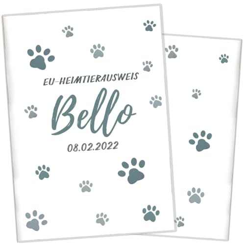 Wilhelm Fell Hülle für den EU-Heimtierausweis für Tiere I Personalisierbar mit Namen oder Geburtsdatum I Persönliche Geschenkidee für Haustierbesitzer ISchutzhülle Heimtierausweis (Pfote Blau) Wilhelm Fell Hülle für den EU-Heimtierausweis für Tiere I Personalisierbar mit Namen oder Geburtsdatum I Persönliche Geschenkidee für Haustierbesitzer ISchutzhülle Heimtierausweis (Pfote Blau) von Wilhelm Fell