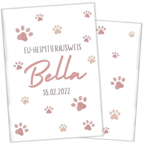 Wilhelm Fell Hülle für den EU-Heimtierausweis für Tiere I Personalisierbar mit Namen oder Geburtsdatum I Persönliche Geschenkidee für Haustierbesitzer I Schutzhülle Heimtierausweis (Pfote Rosa) Wilhelm Fell Hülle für den EU-Heimtierausweis für Tiere I Personalisierbar mit Namen oder Geburtsdatum I Persönliche Geschenkidee für Haustierbesitzer I Schutzhülle Heimtierausweis (Pfote Rosa) von Wilhelm Fell