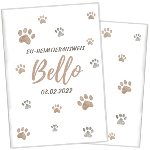 Wilhelm Fell Hülle für den EU-Heimtierausweis für Tiere I Personalisierbar mit Namen oder Geburtsdatum I Persönliche Geschenkidee für Haustierbesitzer I Schutzhülle Heimtierausweis (Pfote Beige) Wilhelm Fell Hülle für den EU-Heimtierausweis für Tiere I Personalisierbar mit Namen oder Geburtsdatum I Persönliche Geschenkidee für Haustierbesitzer I Schutzhülle Heimtierausweis (Pfote Beige) von Wilhelm Fell