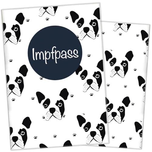 Wilhelm Fell Impfpasshülle für Tiere I Personalisierbar für deinen Hund I Persönliche Geschenkidee für Haustierbesitzer I Schutzhülle für den Impfpass für Haustiere (Bulldogge) von Wilhelm Fell
