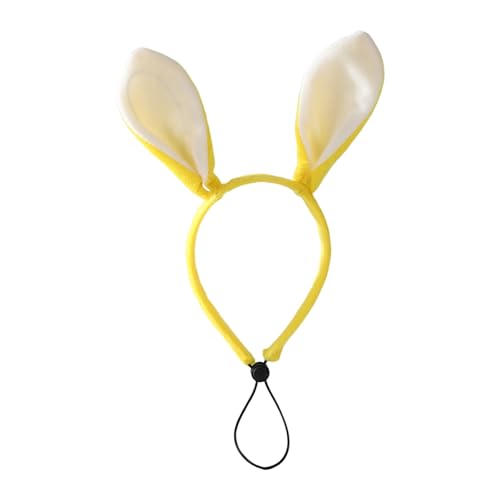 Wilitto Hasenohren Haustier-Accessoire, Oster-Hunde-Stirnband, Hasenohren, Haustier-Kopfbedeckung, Kostüm, Kätzchen, Welpen, Haarzubehör, Gelb von Wilitto