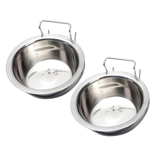 Hundenapf aus Edelstahl, zum Aufhängen, Wassertank, hier ist ein Produkttitel für die Auflistung von Haustierhütten, 2 Stück, Futterhalter, sicher, langlebig, L Hundenapf aus Edelstahl, zum Aufhängen, Wassertank, hier ist ein Produkttitel für die Auflistung von Haustierhütten, 2 Stück, Futterhalter, sicher, langlebig, L von Wilitto