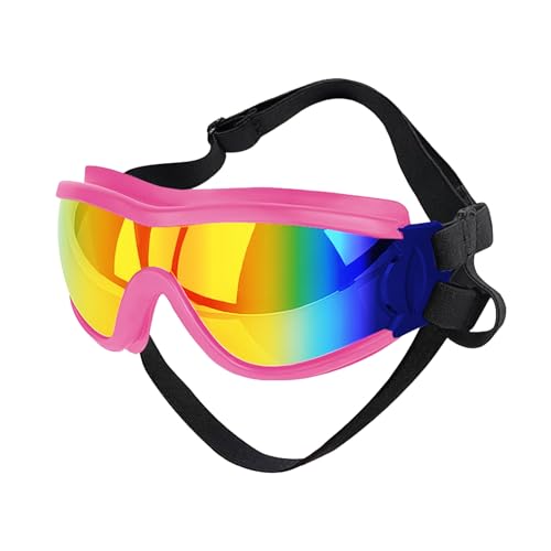 Schneesichere Haustierbrille, staubdicht, für mittelgroße und große Rassen, Sonnenbrille, winddicht, beschlagsicher, UV-Augenschutz, wasserdicht, Brille für Welpen, Rosarot Schneesichere Haustierbrille, staubdicht, für mittelgroße und große Rassen, Sonnenbrille, winddicht, beschlagsicher, UV-Augenschutz, wasserdicht, Brille für Welpen, Rosarot von Wilitto