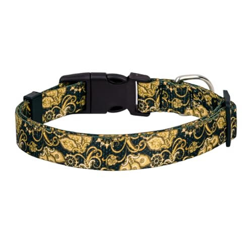 Verschleißfestes Hundehalsband, langlebig, verstellbar, mit D-Ring, für Hunde, Katzen, reißfest, Blumenmuster, Halsband, Outdoor, E M Verschleißfestes Hundehalsband, langlebig, verstellbar, mit D-Ring, für Hunde, Katzen, reißfest, Blumenmuster, Halsband, Outdoor, E M von Wilitto
