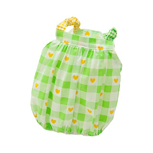 Wilitto Bequemes weiches Haustier-Camisole Kleid, Sommer Plaid Druck Katzen Hund Weste Kleid, langlebige Hundeshirts niedliche Hundekleidung, waschbares Haustierhemd, atmungsaktive Haustierbekleidung für kleine Katzen und Hunde, Grün XL von Wilitto