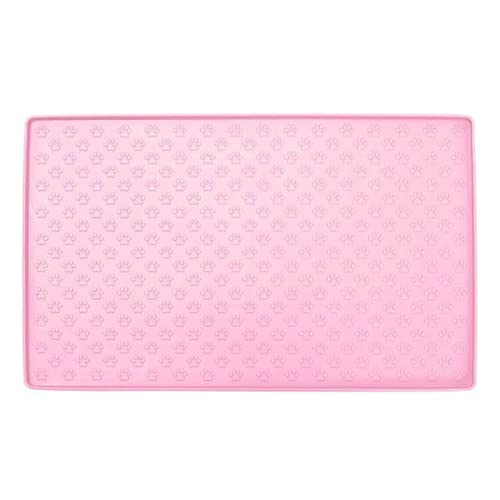 Wilitto Faltbare Tierfuttermatte aus Silikon, Futtermatte für Haustiere, Heimtierbedarf, Matten zur Verhinderung von Futter- und Wasserverschüttungen – bissfest/rutschfest. Erhöhter Rand 47 x 30 von Wilitto