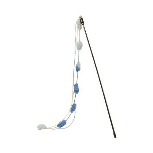 Wilitto Fun Cat Stick zum Zähneknirschen Katzenspielzeug mit Quasten Interaktiver Katzen-Teaser mit Glocke Quaste Katzenstab Spielzeug Blau Wilitto Fun Cat Stick zum Zähneknirschen Katzenspielzeug mit Quasten Interaktiver Katzen-Teaser mit Glocke Quaste Katzenstab Spielzeug Blau von Wilitto