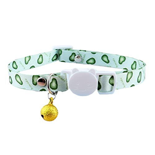 Wilitto Haustier-Halsband, bedruckt, Anti-Erstickung, sichere Schnalle, mit Glöckchen, Haustierzubehör, Kätzchen-Halskette von Wilitto