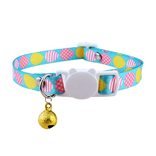 Wilitto Haustier-Halsband, bedruckt gegen Ersticken, sichere Schnalle, mit Glöckchen, Haustierzubehör, Kätzchenhalsband von Wilitto