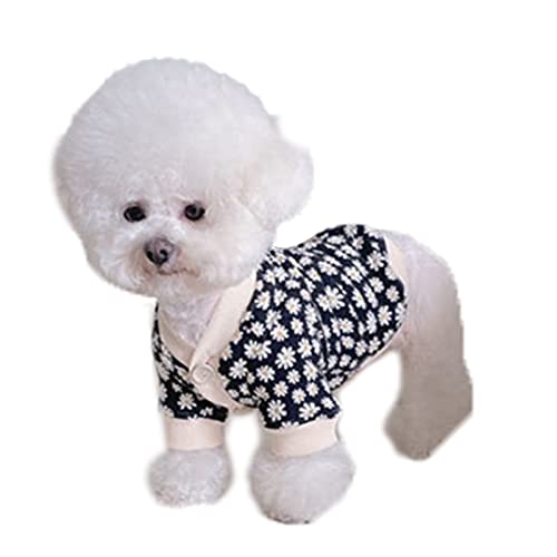 Wilitto Haustier-Strickjacke, Blumenmuster, hält warm, weiche Textur, modischer Haustier-Hundemantel, Outfits für Herbst, Hunde-Oberbekleidung, gut genäht von Wilitto
