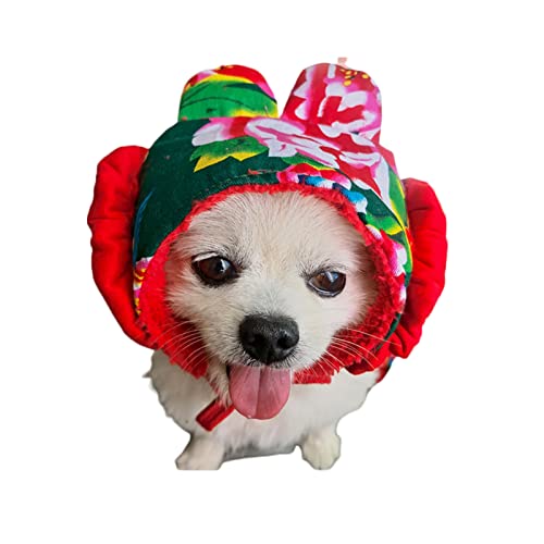 Wilitto Haustier-Winterkleidung, chinesischer Stil, Knoten-Knopf, Blumenmuster, für Hunde, Neujahr, Kleidung, Katzenkostüm für kleine, mittelgroße und große Hunde und Katzen von Wilitto