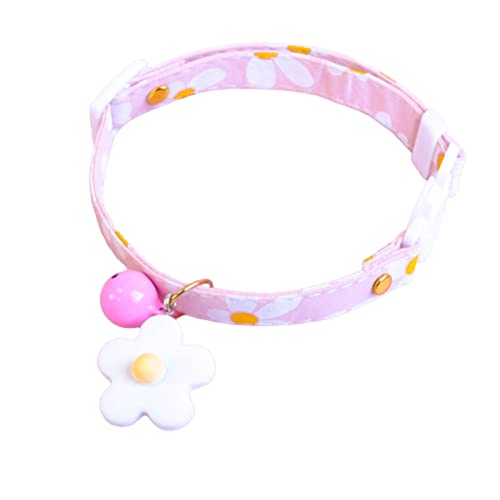 Wilitto Hundehalsband, Blumenmuster, dekorativ, feine Verarbeitung, mit Glöckchen, für Fotos und Katzen von Wilitto