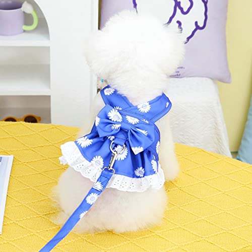 Wilitto Hundeleinenkleid, atmungsaktiv, Frühling, Sommer, Haustier-Hundeshirts, niedliche Hundekleidung, Welpen, Hundekleid, Blumendruck, großer Saum, Haustierweste, Kleid, ärmellos, für kleine Katzen und Hunde, dunkelblau, S Wilitto Hundeleinenkleid, atmungsaktiv, Frühling, Sommer, Haustier-Hundeshirts, niedliche Hundekleidung, Welpen, Hundekleid, Blumendruck, großer Saum, Haustierweste, Kleid, ärmellos, für kleine Katzen und Hunde, dunkelblau, S von Wilitto