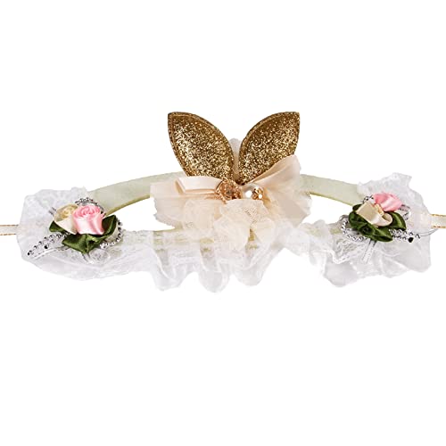 Wilitto Katzen Hund Stirnband Hasenohren Haustier Kopf Dekoration Schleife Knoten Glänzend Prinzessin Hut Kitty Stirnband Haustier Zubehör Gelb S von Wilitto