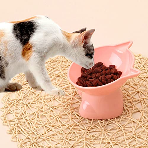 Wilitto Katzennäpfe für Futter und Wasser, große Kapazität Haustiernapf, schräge Maul Katze Welpen Geschirr Katzennäpfe Niedliche Katzenform Katze Hund Futterspender Pet Feeder für Indoor Katzen und von Wilitto