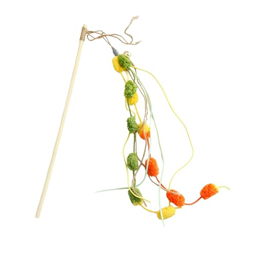 Wilitto Katzenspielzeug für Spielzeit, bissfest, interaktives Stockspielzeug mit Glocke, Baumwollseil, necken, für Haustiere, Kätzchen, Langeweile, Orange / Gelb Wilitto Katzenspielzeug für Spielzeit, bissfest, interaktives Stockspielzeug mit Glocke, Baumwollseil, necken, für Haustiere, Kätzchen, Langeweile, Orange / Gelb von Wilitto
