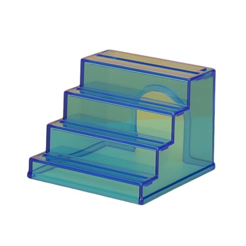 Wilitto Kleintier-Kletterspielzeug, großer Weltraum, Hamsternest, Leiterhaus, 2-in-1, sichere, geruchsfreie Plattform mit rutschfestem Acryl-Unterstand, ideal für Tiere, Rennmäuse, Blau von Wilitto