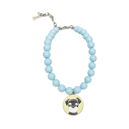 Wilitto Nicht verblassende Haustier-Halskette, bunte Halsband, Perlen, künstliche Perlen, verstellbarer Schmuck für kleine Hunde, langlebiges Accessoire, tägliches Anziehen, Fotos, Blau, Größe L Wilitto Nicht verblassende Haustier-Halskette, bunte Halsband, Perlen, künstliche Perlen, verstellbarer Schmuck für kleine Hunde, langlebiges Accessoire, tägliches Anziehen, Fotos, Blau, Größe L von Wilitto