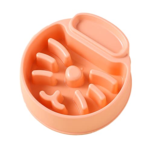 Wilitto Slow Food Napf Stabil Choke-proof Easy Cleaning Pet Cat Dog Slow Food Bowl Pet Supplies Orange von Wilitto