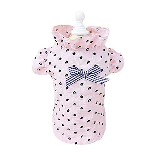 Wilitto Waschbares Haustierkleid, Haustier-T-Shirt, Stehkragen, Rüschenärmel, niedliche Hundekleidung, lässige Kleidung, Hundekleidung, atmungsaktiv, weiche Shirts für Welpen, Kätzchen, kleine Hunde, Katzen, Jungen und Mädchen, Größe L, Rosa Wilitto Waschbares Haustierkleid, Haustier-T-Shirt, Stehkragen, Rüschenärmel, niedliche Hundekleidung, lässige Kleidung, Hundekleidung, atmungsaktiv, weiche Shirts für Welpen, Kätzchen, kleine Hunde, Katzen, Jungen und Mädchen, Größe L, Rosa von Wilitto