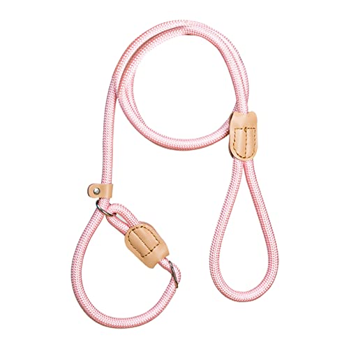 austierleine für Katzen und Hunde, starkes, langlebiges, erstickungssicheres, ausbruchsicheres, bewegliches Schnappring-Limit-Schnalle, verstellbar, 8/12 mm, für kleine und mittelgroße Hunde u Rosa von Wilitto