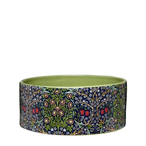 William Morris At Home Canine Companion Keramik-Futternapf für Hunde, verhindert Verschütten oder Kippen, Futternapf, langsamer Fressnapf, Wassernapf, Maße: 18,5 cm x 7,7 cm von William Morris
