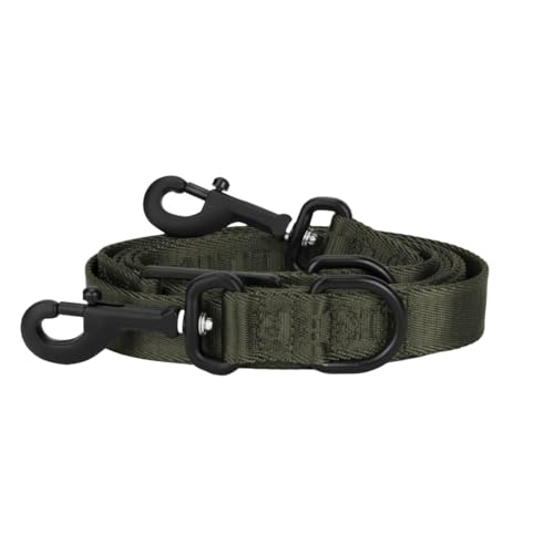 William Walker Jacquard Nylon Hundeleine – Gewebtes Nylon, Ultraleichte Aluminium-Beschläge, 3-Fach Verstellbar, Robust & Hochwertig (grün, Klein (XXS-XS)) von William Walker