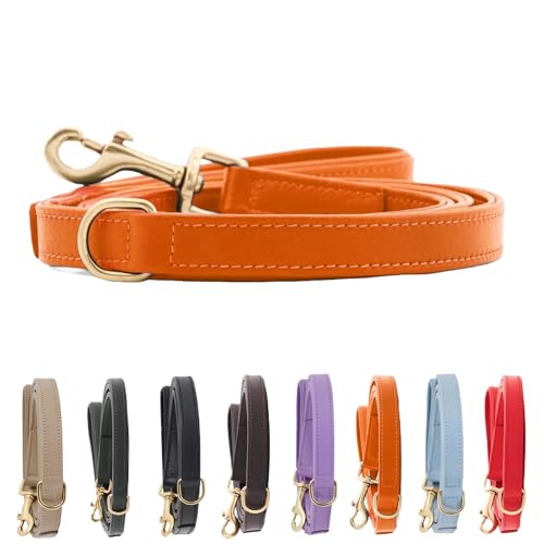 William Walker Leder City Hundeleine orange | 150 cm Länge | 2 cm Breite | Für mittelgroße & große Hunde | Rindsleder & Messing | Handgefertigt & stabil William Walker Leder City Hundeleine orange | 150 cm Länge | 2 cm Breite | Für mittelgroße & große Hunde | Rindsleder & Messing | Handgefertigt & stabil von William Walker