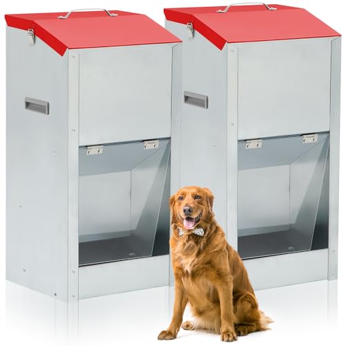 Willinglong Großer automatischer Futterspender für Hunde mit Griff, Acrylplatte, verzinkt, Schwerkraft-Futterspender für den Außenbereich, zum Aufhängen für Hunderassen, Futterspender (2 Stück, 74 x Willinglong Großer automatischer Futterspender für Hunde mit Griff, Acrylplatte, verzinkt, Schwerkraft-Futterspender für den Außenbereich, zum Aufhängen für Hunderassen, Futterspender (2 Stück, 74 x von Willinglong