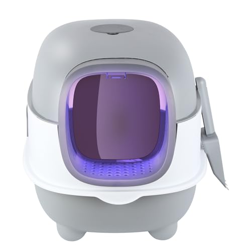 Selbstreinigende Katzentoilette 2024 - Neue, Automatische Toilette für Katzen (Grau) von Willonin