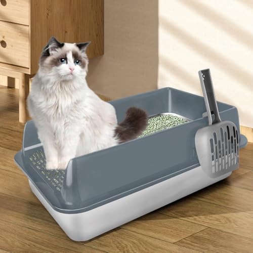Katzentoilette aus Edelstahl, Edelstahl, Metall, XXL-Katzentoilette, auslaufsicher, hohe Wände, geruchlos, 60 x 40 x 30 cm, Grau Katzentoilette aus Edelstahl, Edelstahl, Metall, XXL-Katzentoilette, auslaufsicher, hohe Wände, geruchlos, 60 x 40 x 30 cm, Grau von Willonin